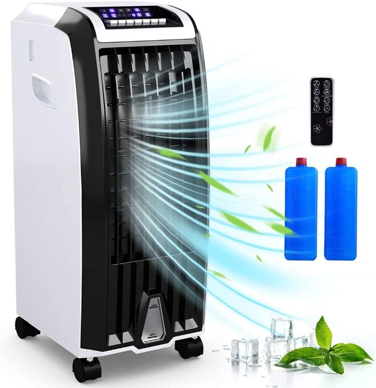 Photo 1 of 
Photo Reference Only***Mayjooy Evaporative Cooler, Portable 4-in-1 Air Conditioner w/Humidifier & Anion, Bladeless Electric Fan w/3 Wind Modes, 3 Speeds & 7.5H Timer,...

