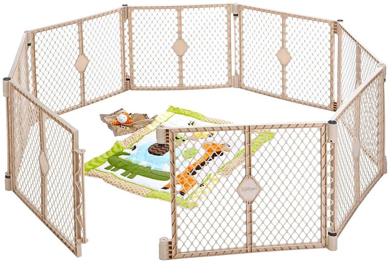 Photo 1 of 
Toddleroo by North States Superyard Indoor/Outdoor 8-Panel Play Baby Yard, Made in USA: Safe play area anywhere. Freestanding. 34.4 sq. ft. enclosure or 6.5...
Size:Sand
Color:8-Panel