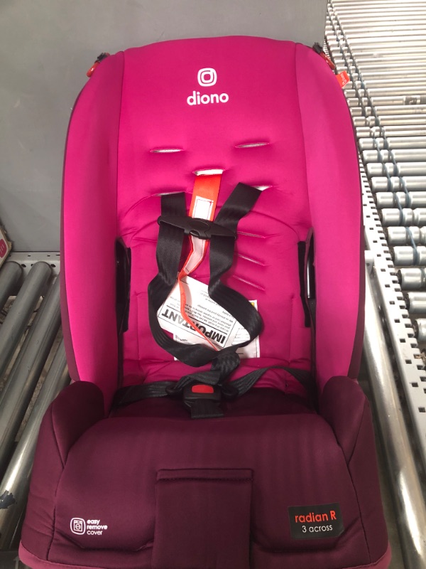 Photo 2 of Diono Radian 3R, 3-in-1 Convertible Car Seat, Rear Facing & Forward Facing, 10 Years 1 Car Seat, Slim Fit 3 Across, Pink Blossom Radian 3R Fits 3 Across Pink Blossom