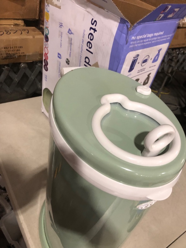 Photo 3 of [READ NOTES]
Ubbi Steel Odor Locking, No Special Bag Required, Money Saving, Modern Design, Registry Must-Have Diaper Pail, Sage Sage Green