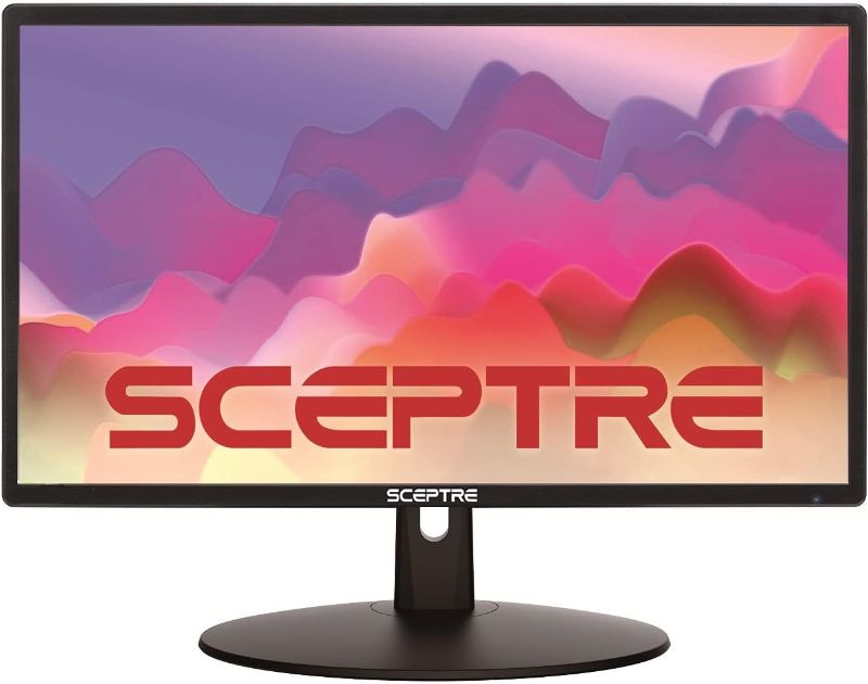 Photo 1 of Sceptre 20 inch LED Monitor 1600 x 900 HD+ 75Hz HDMI VGA Build-in Speakers, 99% sRGB Wall Mount Ready Black 2021 (E205W-16003RTT)
