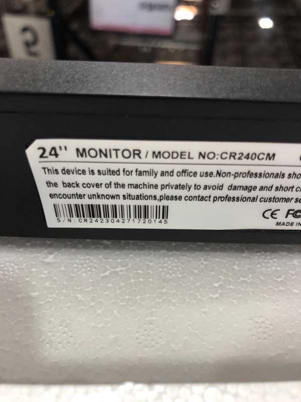Photo 2 of CRUA 24" Curved Monitor, FHD(1920×1080p) 2800R 75HZ, 99% sRGB Color Gamut Computer Monitors, 3-Sided Narrow Bezel and Filter Blue Light Function, Desktop PC Monitor(HDMI, VGA)- Machine Black
