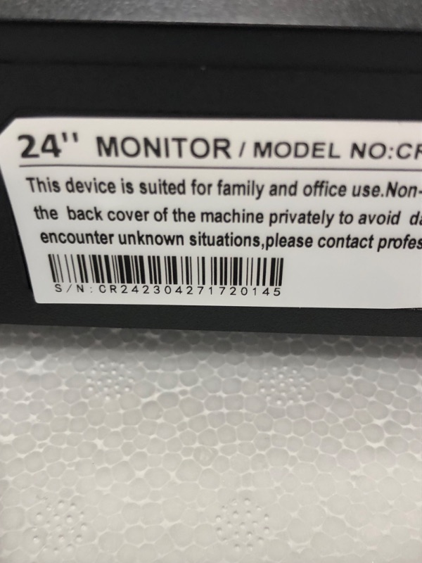 Photo 3 of CRUA 24" Curved Monitor, FHD(1920×1080p) 2800R 75HZ, 99% sRGB Color Gamut Computer Monitors, 3-Sided Narrow Bezel and Filter Blue Light Function, Desktop PC Monitor(HDMI, VGA)- Machine Black
