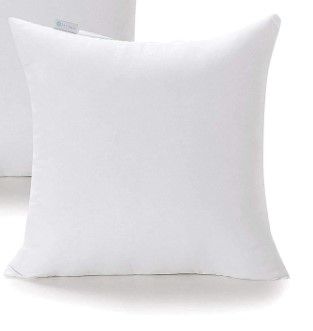 Photo 1 of Acanva Premium Polyester Stuffer Square Form Sham Throw Pillow Inserts, 22 in?1 Count?, White White 22 in?1 Count?