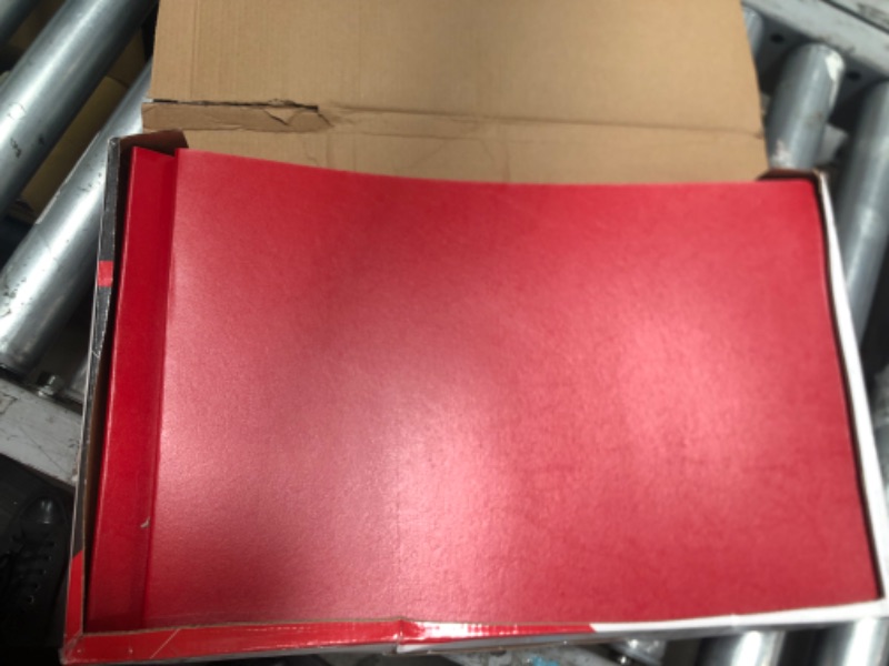 Photo 1 of 10 Pack of 11”x17” Landscape Pressboard Presentation Binder Folder, Red Fiberboard Report Cover with Metal Prong Paper Fastener to Neatly Bind Reports, Proposals, Transcripts and Other Documents