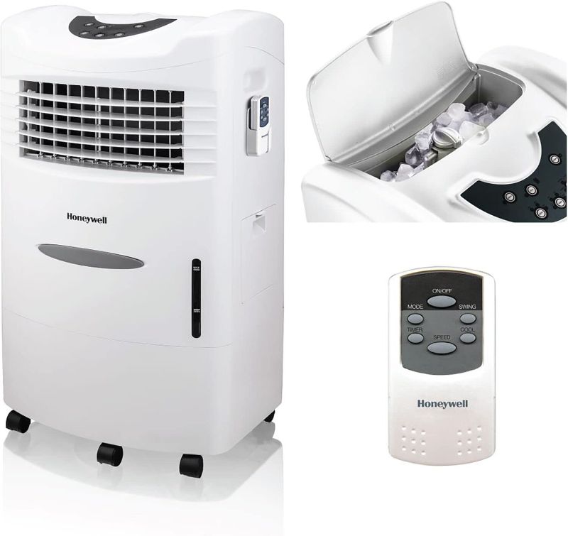 Photo 1 of Honeywell 722 CFM Indoor Portable Evaporative Cooler with Remote Control, (White)
