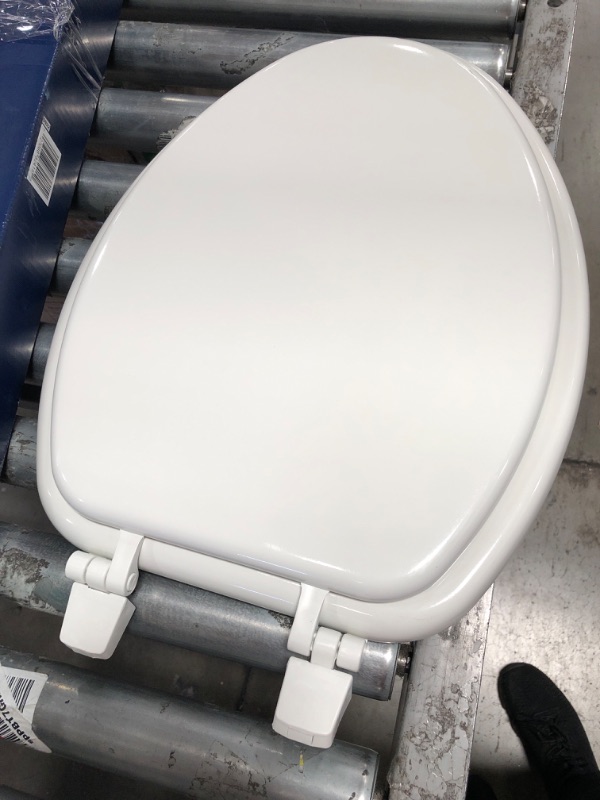 Photo 2 of (USED) Bemis Lowe's White Elongated Toilet Seat - 1694157 - 19" 
