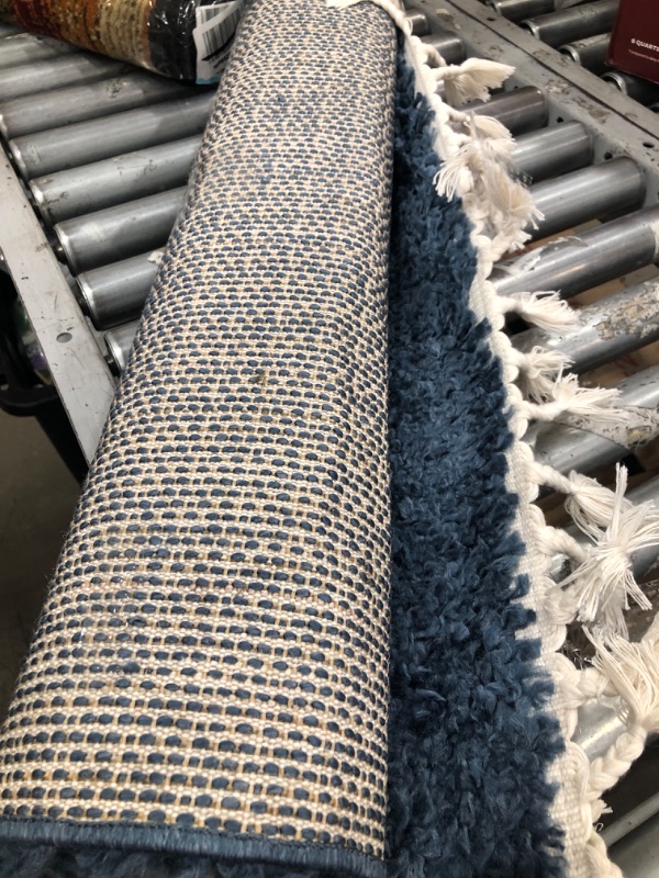 Photo 1 of 2'6"x8' Nuloom Polypropylene Rectangle Area Rugs With Blue