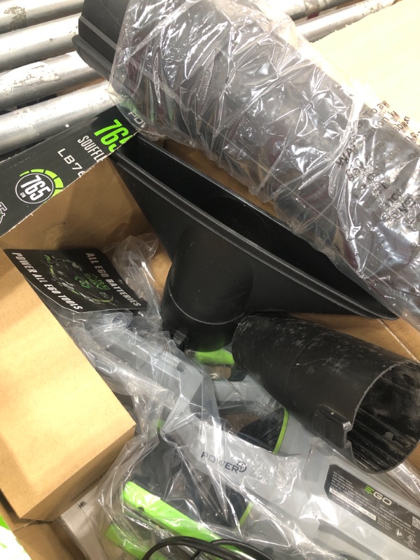 Photo 4 of EGO Power+ LB7654 765 CFM Variable-Speed 56-Volt Lithium-ion Cordless Leaf Blower 5.0Ah Battery and Charger Included, Black 765 CFM Blower Kit w/ 5.0Ah Battery