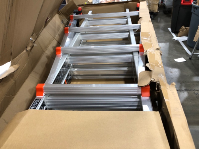 Photo 1 of Little Giant Ladder Systems, Velocity with Wheels, M22, 22 Ft, Multi-Position Ladder, Aluminum, Type 1A, 300 lbs Weight Rating, (15422-001)
