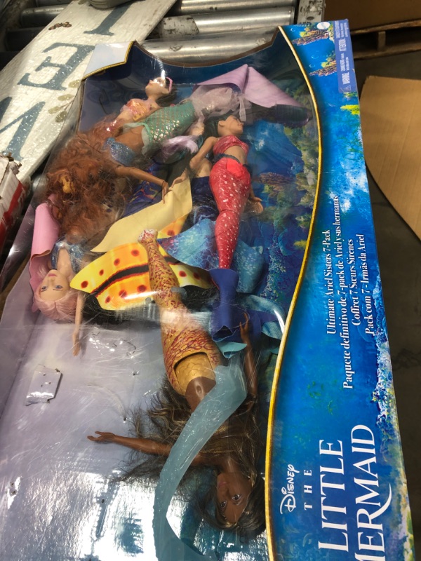 Photo 2 of Disney The Little Mermaid Ultimate Ariel Sisters 7-Pack Set, Collection of 7 Fashion Mermaid Dolls, Toys Inspired by the Movie