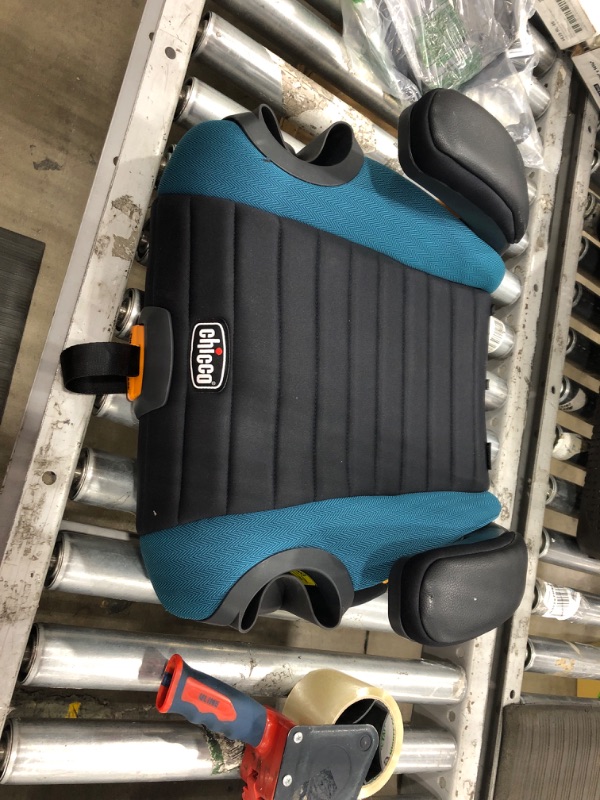 Photo 1 of Chicco GoFit Backless Booster Car Seat, Travel Booster Seat for Car, Portable Car Booster Seat for Children 40-110 lbs. | Raindrop/Blue, 1 Count (Pack of 1) Raindrop GoFit