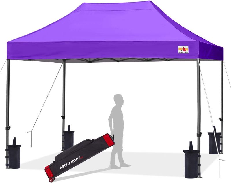 Photo 1 of ABCCANOPY Patio Pop Up Canopy Tent 10x15 Commercial-Series (Purple)
