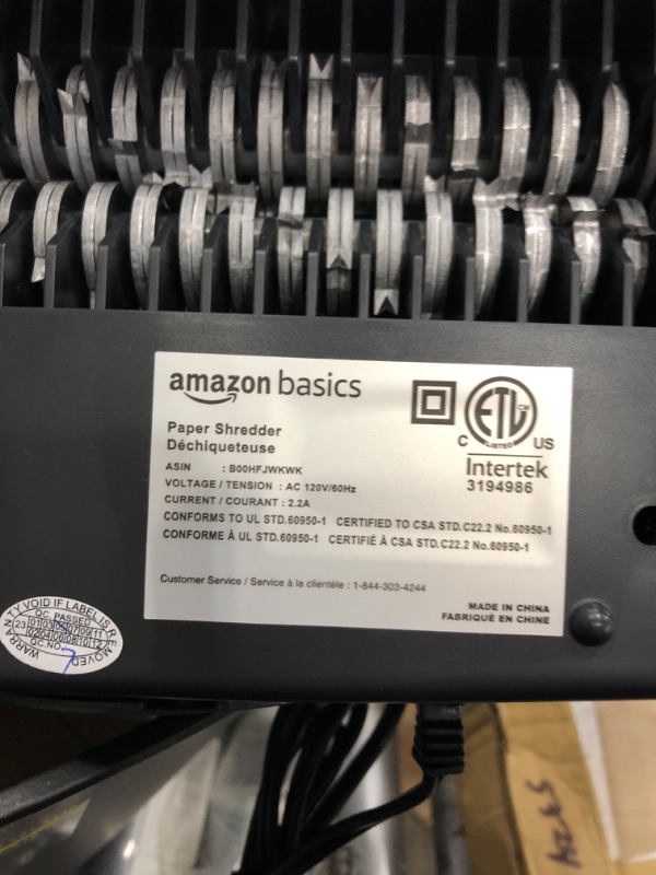 Photo 4 of Amazon Basics 6-Sheet Cross-Cut Paper Shredder