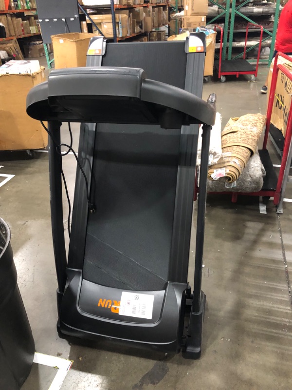 Photo 4 of ***PARTS ONLY***NON FUNCTIONAL ***THERUN Incline Treadmill, Treadmill for Running and Walking, 300 lbs Weight Capacity Folding Treadmill with 0-15% Auto Incline, Wide Belt, 3.5HP, App, Heart Rate, Black Orange-Black