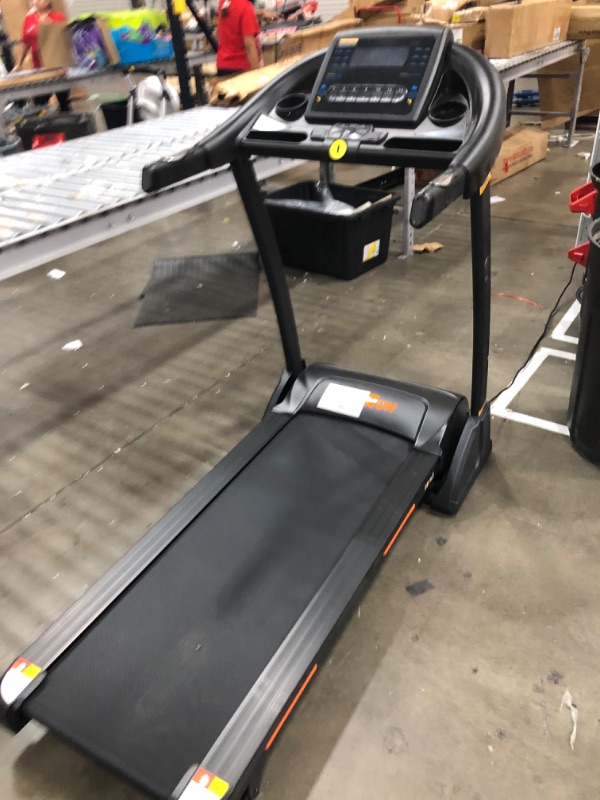 Photo 7 of ***PARTS ONLY***NON FUNCTIONAL ***THERUN Incline Treadmill, Treadmill for Running and Walking, 300 lbs Weight Capacity Folding Treadmill with 0-15% Auto Incline, Wide Belt, 3.5HP, App, Heart Rate, Black Orange-Black