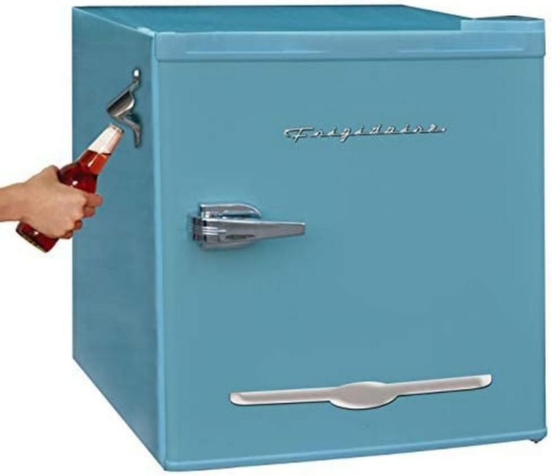 Photo 1 of Frigidaire EFR176-BLUE 1.6 cu ft Blue Retro Fridge with Side Bottle Opener. for The Office, Dorm Room or Cabin
