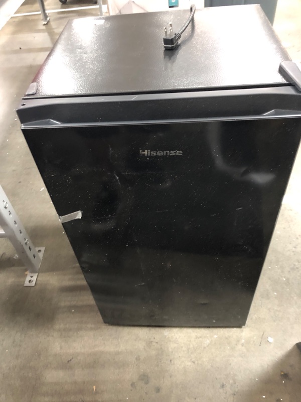 Photo 3 of Hisense 3.3 Cu.Ft. Compact Refrigerator, Mini Fridge with Top Chiller for Bar, Living Room, Den, Basement, Kitchen, or Dorm, Black Black Refrigerator