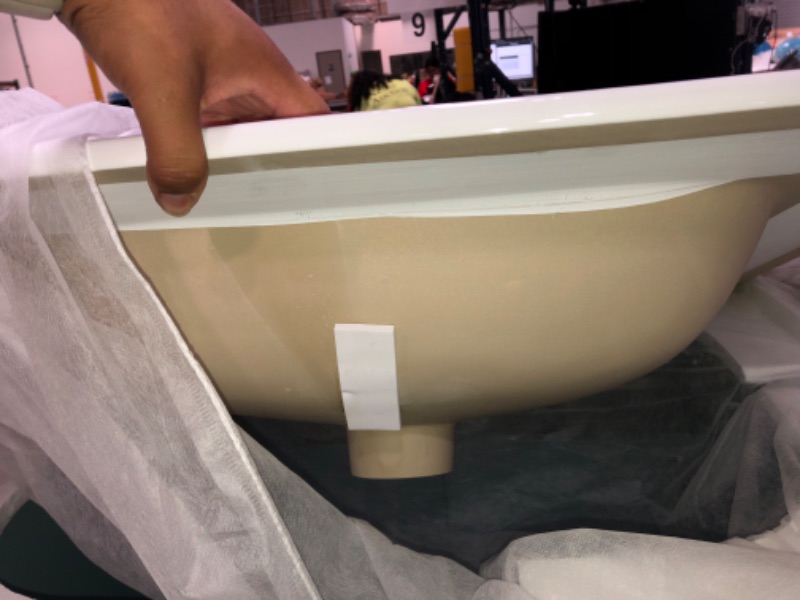 Photo 4 of ***Parts Only***Ceramic Bathroom Vanity, Stainless Steel Bathroom Vanities, Moisture and Water Proof Vanity, for Bathroom, Garage, and Garden (23.8" W, Includes Cold and Hot Faucet, Set of Accessories) 23.8 in