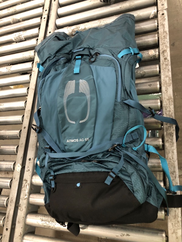 Photo 2 of LIKE NEW**Osprey Atmos AG 65 Men's Backpacking Backpack Large/X-Large Venturi Blue