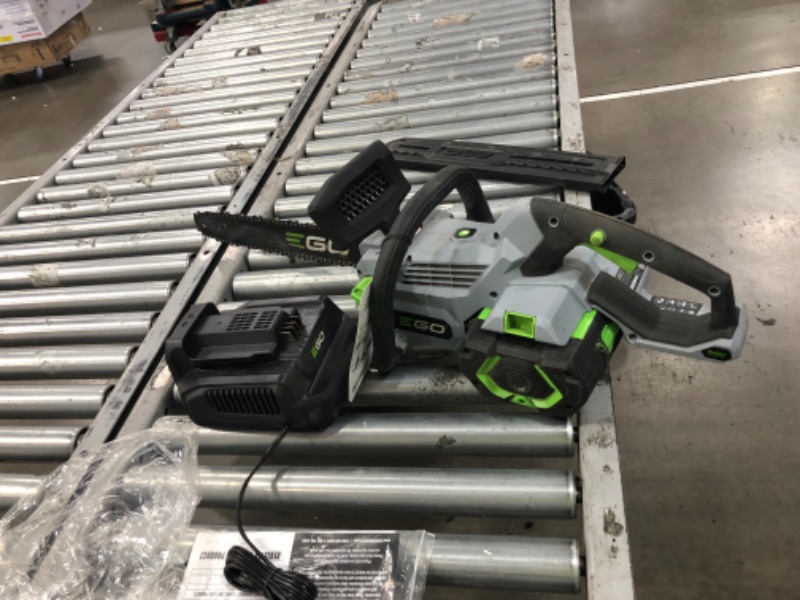 Photo 2 of EGO Power+ CS1804 18-Inch 56-Volt Cordless Chain Saw 5.0Ah Battery and Charger Included 18-In.Chainsaw Kit w/ 5.0 Ah Battery