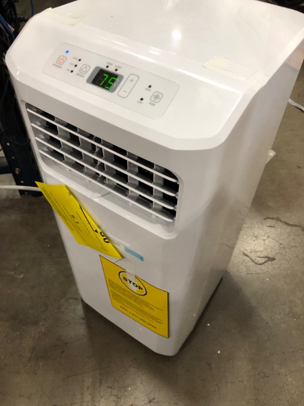 Photo 2 of 7,000 BTU (5,100 BTU DOE) Portable Air Conditioner Cools 270 sq.ft. with Fan and dehumidifier with 2 Speeds, in White
