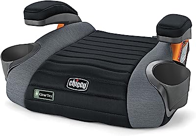 Photo 1 of Chicco GoFit ClearTex Backless Booster Car Seat - Shadow | Black Shadow GoFit with ClearTex No Chemicals