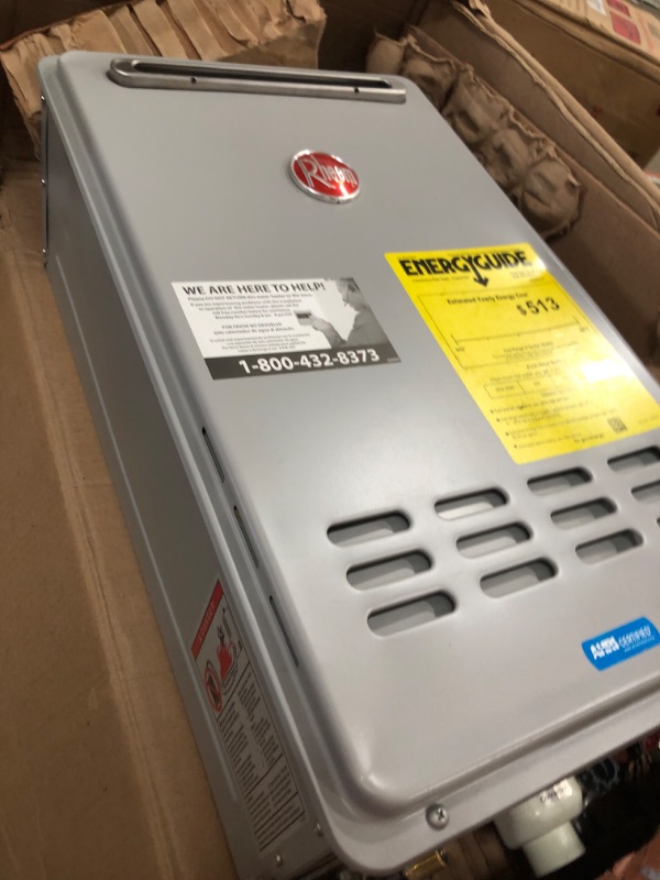 Photo 3 of Rheem RTG-70XLP-1 Tankless Water Heater, Grey, Grey