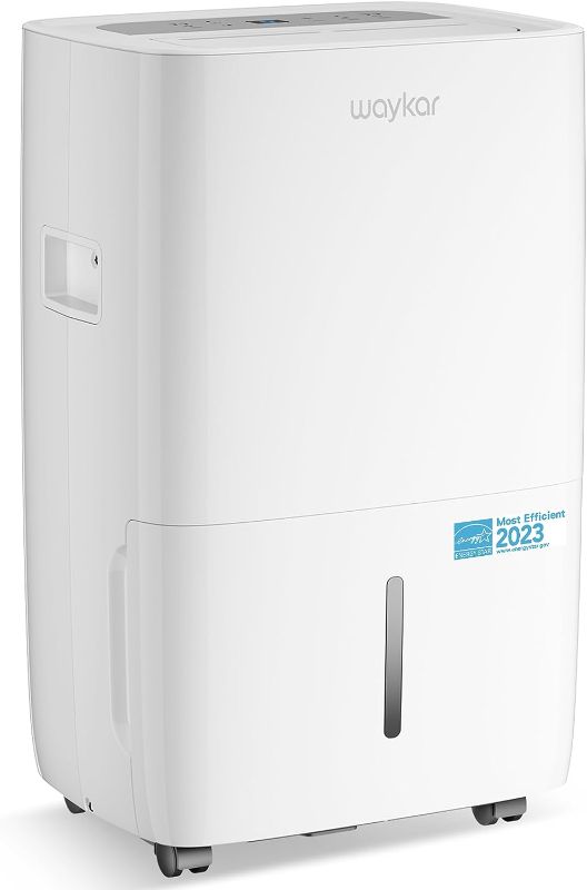 Photo 3 of ***SEE NOTES***Waykar 80 Pints Energy Star Dehumidifier for Spaces up to 5,000 Sq. Ft at Home, in Basements and Large Rooms with Drain Hose and 1.14 Gallons Water Tank (JD025CE-80)