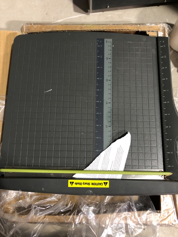 Photo 2 of * broken handle * see images * 
Swingline Paper Cutter, Guillotine Trimmer, 12" Cut Length, 10 Sheet Capacity, ClassicCut Lite 