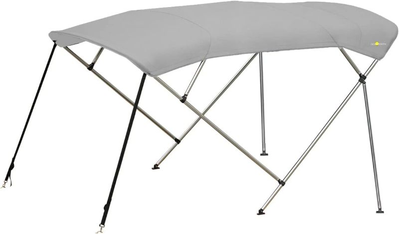 Photo 1 of 
Oceansouth 4 Bow Bimini Top in Blue, Black or Grey Available in Six Different Sizes
Color:Grey
Size:Mounting Width 90"-96"