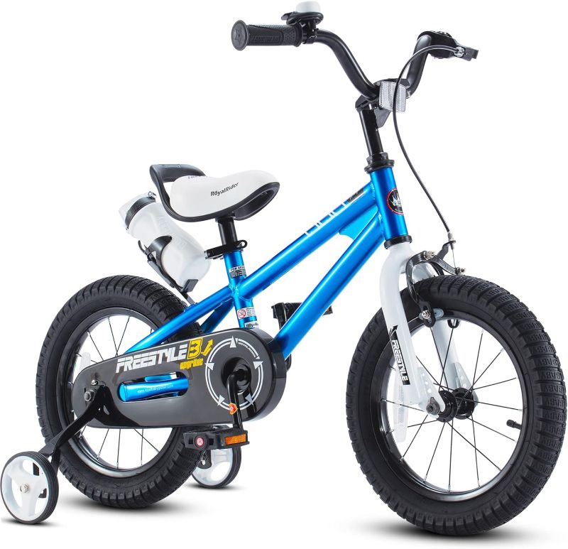 Photo 1 of 
Royalbaby Kids Bike Boys Girls Freestyle BMX Bicycle with Training Wheels Kickstand Gifts for Children Bikes 16 Inch Blue