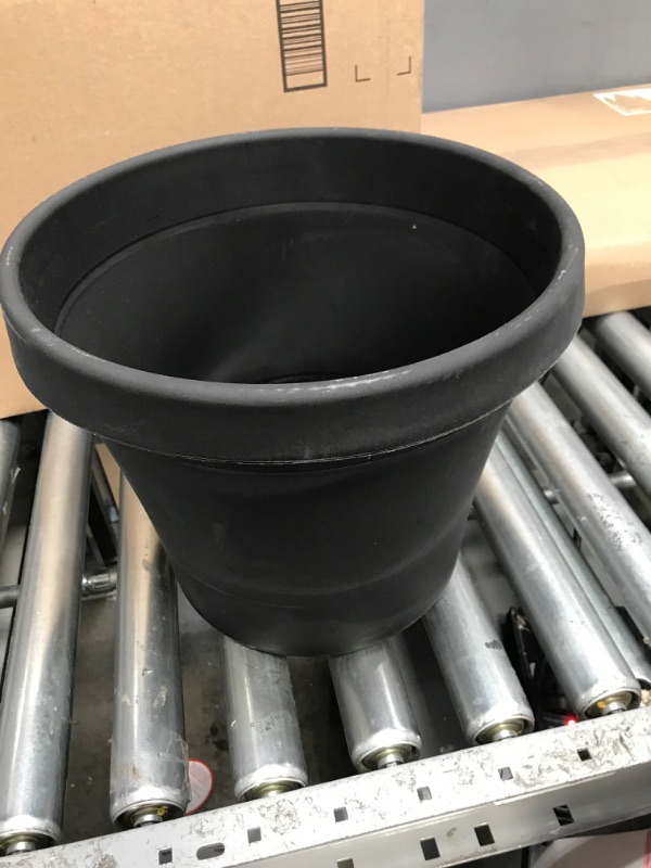 Photo 2 of *NO BOTTOM* Bloem Terra Pot Planter (TR1200), Black, 12" (Saucer not included) 12 Black