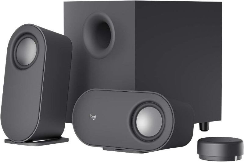 Photo 1 of Logitech Z407 Bluetooth Computer Speakers with Subwoofer and Wireless Control, Immersive Sound, Premium Audio with Multiple Inputs, USB Speakers, Black