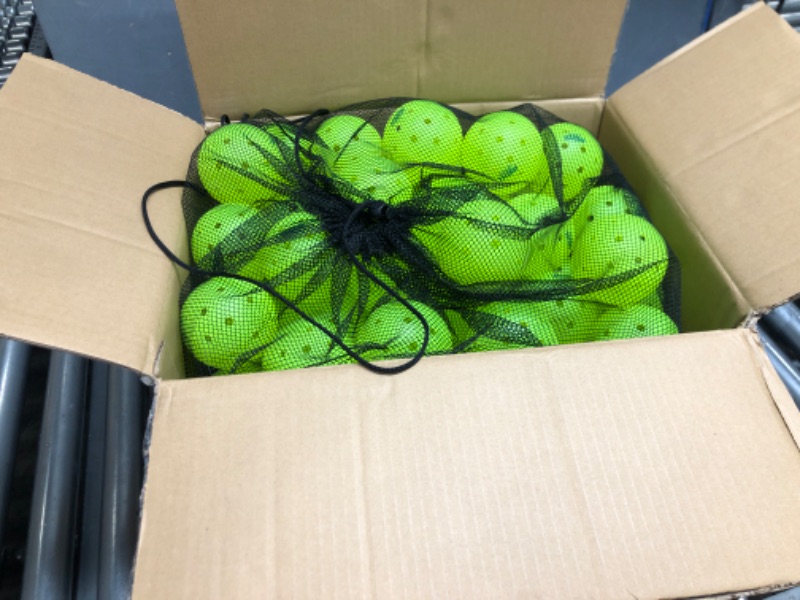 Photo 2 of PCKL Elite 40 Pickleball Balls | Tournament and Competition Ball | 4 Pack of Balls | 50 Pack | 100 Bulk Pack | USA Pickleball Approved 100 Pack With Bag Neon Green