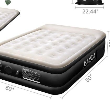 Photo 1 of ****unknown if has holes*****OlarHike Inflatable Queen Air Mattress with Built in Pump,18"Elevated Durable Mattresses for Camping,Home&Guests,Fast&Easy Inflation/Deflation Airbed,Black Double Blow up Bed,Travel Cushion,Indoor
