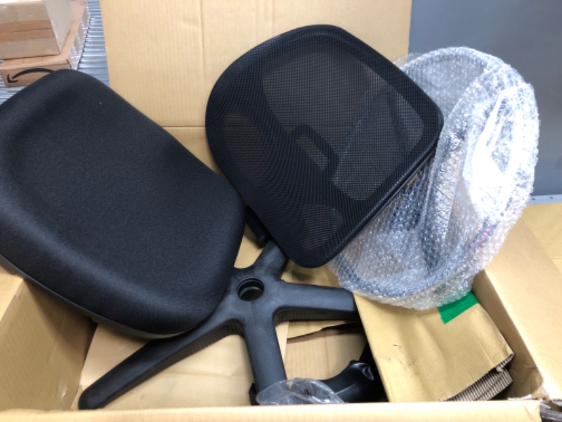 Photo 2 of ********MISSING HARDWARE****Office Star DC Series Deluxe Breathable Mesh Back Ergonomic Drafting Chair with Lumbar Support and Adjustable Footring, Black Fabric