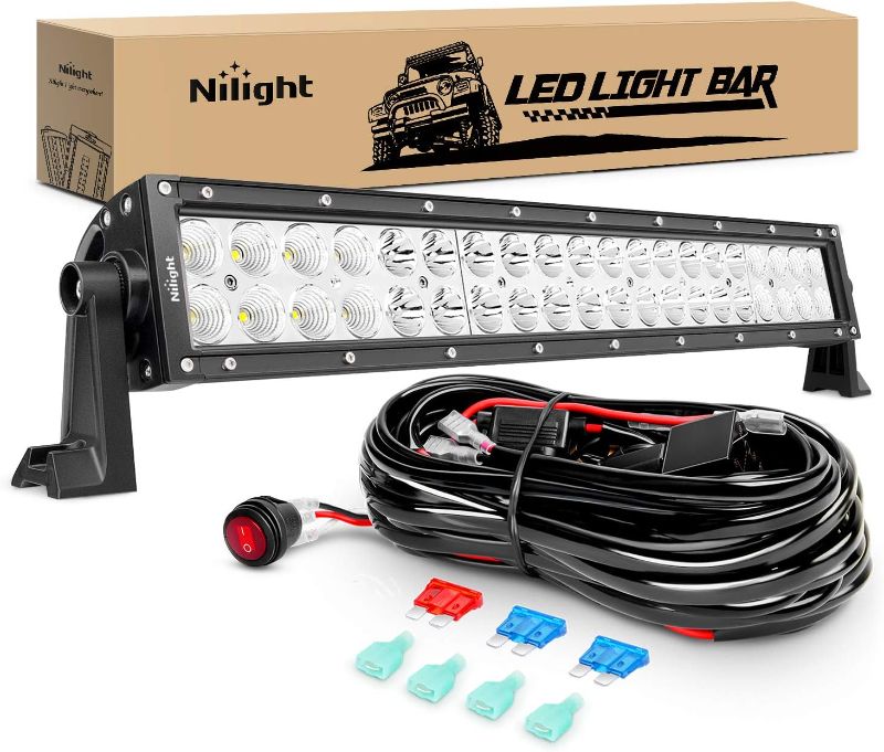 Photo 1 of Nilight ZH017 22Inch 120W Spot Flood Combo Bar Led Off Road Lights with 16AWG Wiring Harness Kit