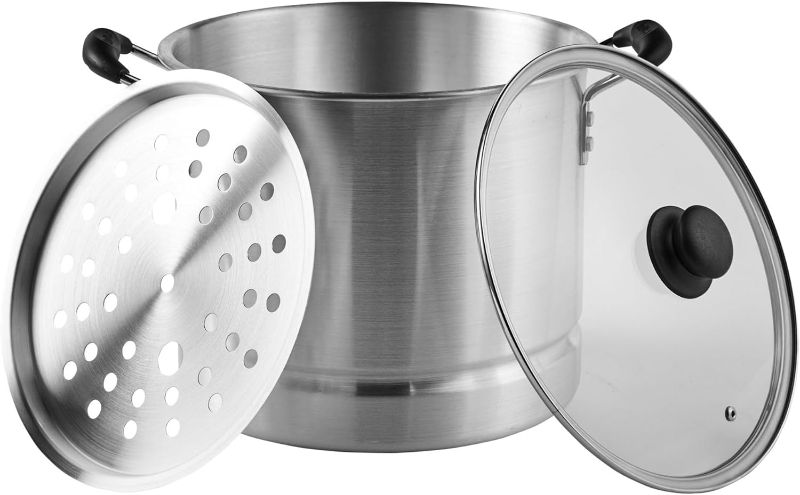 Photo 1 of *STOCK IMAGE REFERENCE* **SEE NOTES** IMUSA USA Aluminum Steamer with Glass Lid 