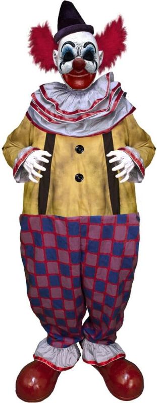 Photo 1 of 
Photo for Reference Only***Haunted Hill Farm Motion-Activated Startling Arms Clown by Tekky, Talking Scare Prop Animatronic for Indoor or Covered Outdoor Creepy Halloween Decoration,...
Color:78" Startling Arms Clown