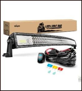 Photo 1 of Nilight ZH408 52Inch 783W Curved Triple Row Flood Spot Combo Beam Led Bar 78000LM Driving Lights & 2PCS 52” Curved LED Light Bar Bracket at Upper Windshield Roof Cab Led Bar + Bar Bracket