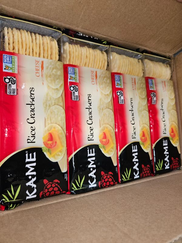 Photo 1 of (EXPIRED AUG 2023) Kame Cheese Rice Crackers (12PK) (3.5Oz Bags) 