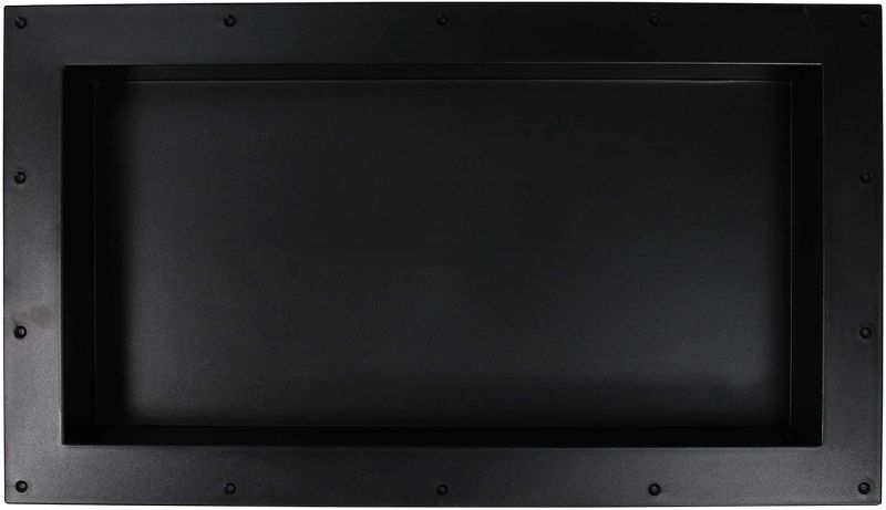 Photo 1 of eModernDecor Over Mount Installation 16 in. x 28 in. ABS Single Shelf Bathroom Recessed Shower Niche for Shampoo, Toiletry Storage, Black
