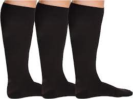 Photo 1 of EUFANCEE 3 PAIRS OF BLACK LARGE COMPRESSION SOCKS