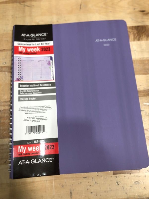 Photo 2 of AT-A-GLANCE 2023 Weekly & Monthly Planner, 8-1/2" x 11", Large, Beautiful Day, Lavender (938P-905) Beautiful Day 2023 Old Edition