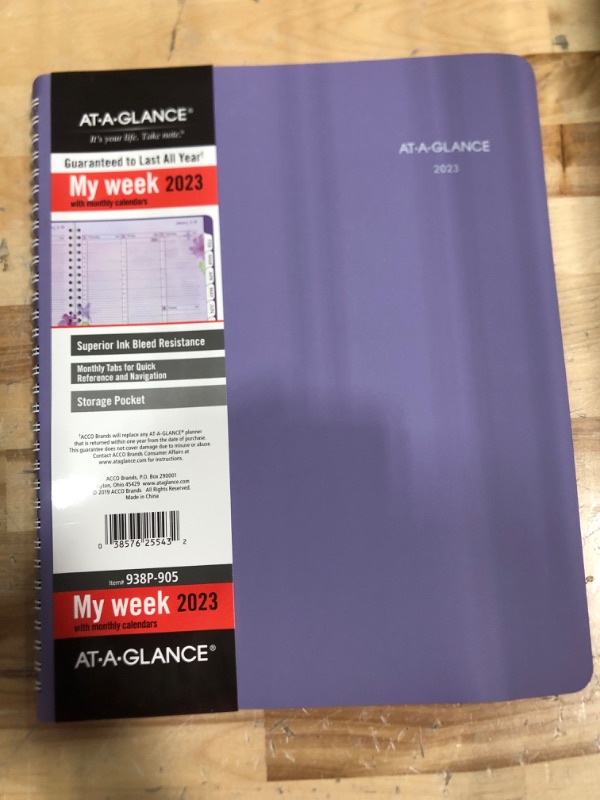 Photo 2 of AT-A-GLANCE 2023 Weekly & Monthly Planner, 8-1/2" x 11", Large, Beautiful Day, Lavender (938P-905) Beautiful Day 2023 Old Edition