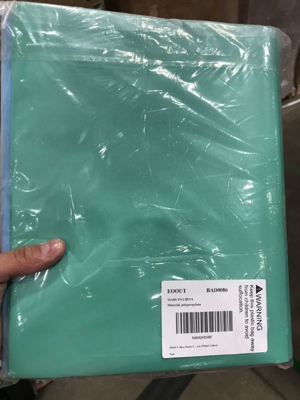 Photo 1 of EOOUT 10pcs Plastic Folders with 2 Pockets Pocket Folders for Office, School for Students, Teachers, Office Workers (5 Pastel Colors)