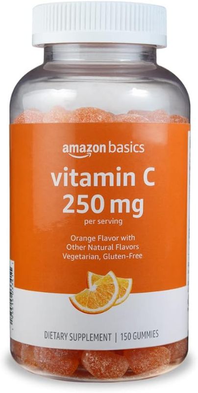 Photo 1 of BEST BY 12/2024***Amazon Basics Vitamin C 250 mg Gummy, Orange, 150 Gummies (2 per Serving), Immune Health (Previously Solimo)
