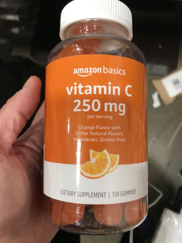 Photo 2 of BEST BY 12/2024***Amazon Basics Vitamin C 250 mg Gummy, Orange, 150 Gummies (2 per Serving), Immune Health (Previously Solimo)
