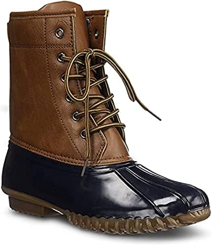 Photo 1 of Charles Albert Women's Versatile Winter Duck Boots, Ladies' Waterproof Insulated Lace-Up Mid-Calf Boots SIZE 10 